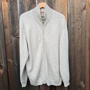 NWOT Kuna Full Zip Cardigan Mens L 100% Baby Alpaca Luxury Knit Peru Tan